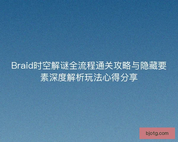 Braid时空解谜全流程通关攻略与隐藏要素深度解析玩法心得分享